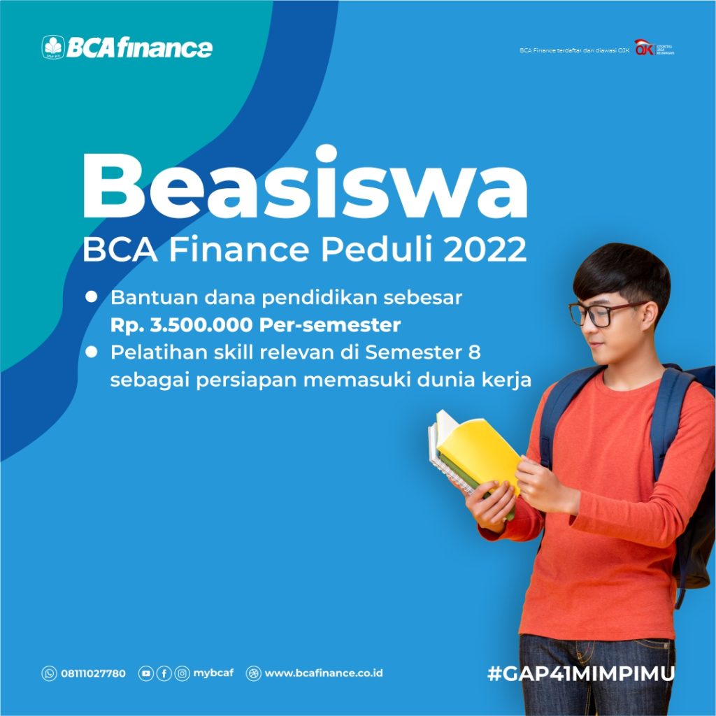 Beasiswa BCA Finance Peduli 2022 – Himatika UGM